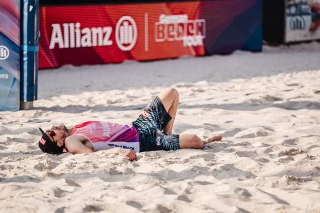 Beachvolleyball Männer Allianz German Beach Tour 2025 Tourstop Bremen 13.06.2025 Nejc Zemljak Bremen Waterfront Bremen Deutschland
