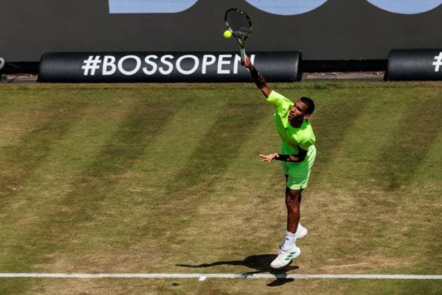 BOSS OPEN ATP250; 13.06.2025 Felix Auger-Aliassime (CAN) im Match gegen Justin Engel (GER) BOSS OPEN ATP250; Stuttgart, Tennisclub Weissenhof am 13.06.2025 Copyright: xBEAUTIFULxSPORTS Wunderlx