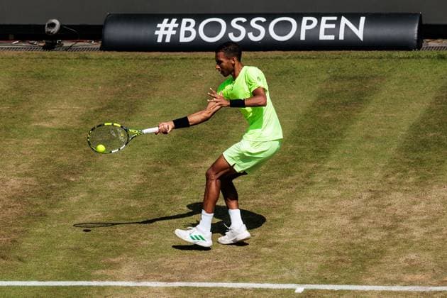 Sport Bilder des Tages BOSS OPEN ATP250; 13.06.2025 Felix Auger-Aliassime (CAN) im Match gegen Justin Engel (GER) BOSS OPEN ATP250; Stuttgart, Tennisclub Weissenhof am 13.06.2025 Copyright: xBEAUTIFULxSPORTS Wunderlx