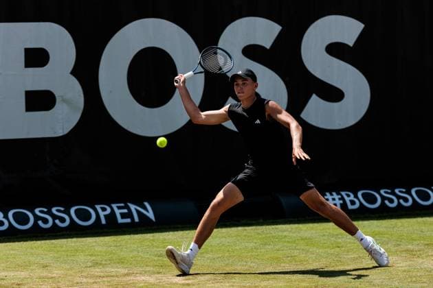 BOSS OPEN ATP250; 13.06.2025 Justin Engel (GER) im Match gegen Felix Auger-Aliassime (CAN) BOSS OPEN ATP250; Stuttgart, Tennisclub Weissenhof am 13.06.2025 Copyright: xBEAUTIFULxSPORTS Wunderlx
