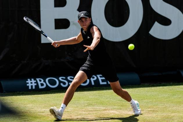 BOSS OPEN ATP250; 13.06.2025 Justin Engel (GER) im Match gegen Felix Auger-Aliassime (CAN) BOSS OPEN ATP250; Stuttgart, Tennisclub Weissenhof am 13.06.2025 Copyright: xBEAUTIFULxSPORTS Wunderlx