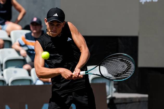 BOSS OPEN ATP250; 13.06.2025 Justin Engel (GER) im Match gegen Felix Auger-Aliassime (CAN) BOSS OPEN ATP250; Stuttgart, Tennisclub Weissenhof am 13.06.2025 Copyright: xBEAUTIFULxSPORTS Wunderlx