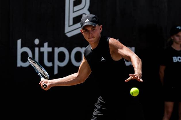 BOSS OPEN ATP250; 13.06.2025 Justin Engel (GER) im Match gegen Felix Auger-Aliassime (CAN) BOSS OPEN ATP250; Stuttgart, Tennisclub Weissenhof am 13.06.2025 Copyright: xBEAUTIFULxSPORTS Wunderlx