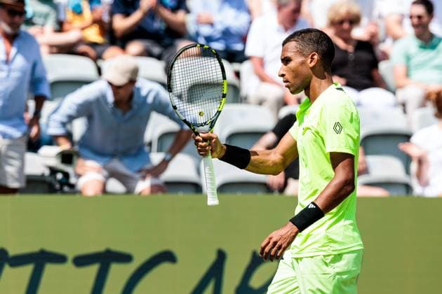 BOSS OPEN ATP250; 13.06.2025 Felix Auger-Aliassime (CAN) jubelt im Match gegen Justin Engel (GER) BOSS OPEN ATP250; Stuttgart, Tennisclub Weissenhof am 13.06.2025 Copyright: xBEAUTIFULxSPORTS Wunderlx