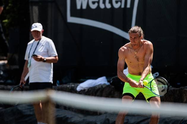 BOSS OPEN ATP250; 13.06.2025 Alexander Zverev (GER) beim Training, trainieren BOSS OPEN ATP250; Stuttgart, Tennisclub Weissenhof am 13.06.2025 Copyright: xBEAUTIFULxSPORTS Wunderlx