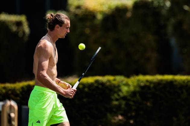 BOSS OPEN ATP250; 13.06.2025 Alexander Zverev (GER) beim Training, trainieren BOSS OPEN ATP250; Stuttgart, Tennisclub Weissenhof am 13.06.2025 Copyright: xBEAUTIFULxSPORTS Wunderlx