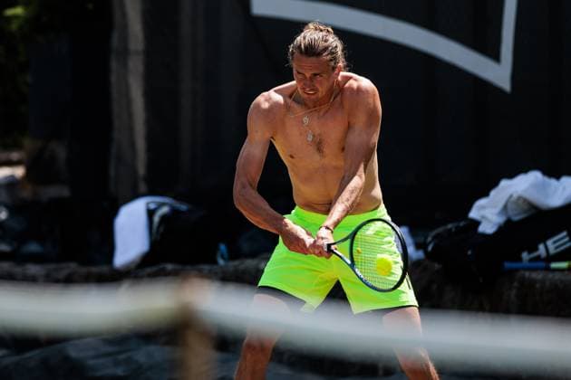 BOSS OPEN ATP250; 13.06.2025 Alexander Zverev (GER) beim Training, trainieren BOSS OPEN ATP250; Stuttgart, Tennisclub Weissenhof am 13.06.2025 Copyright: xBEAUTIFULxSPORTS Wunderlx