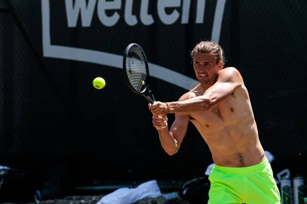 BOSS OPEN ATP250; 13.06.2025 Alexander Zverev (GER) beim Training, trainieren BOSS OPEN ATP250; Stuttgart, Tennisclub Weissenhof am 13.06.2025 Copyright: xBEAUTIFULxSPORTS Wunderlx