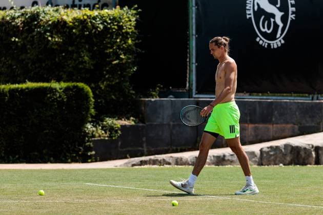 BOSS OPEN ATP250; 13.06.2025 Alexander Zverev (GER) beim Training, trainieren BOSS OPEN ATP250; Stuttgart, Tennisclub Weissenhof am 13.06.2025 Copyright: xBEAUTIFULxSPORTS Wunderlx