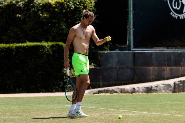 BOSS OPEN ATP250; 13.06.2025 Alexander Zverev (GER) beim Training, trainieren BOSS OPEN ATP250; Stuttgart, Tennisclub Weissenhof am 13.06.2025 Copyright: xBEAUTIFULxSPORTS Wunderlx