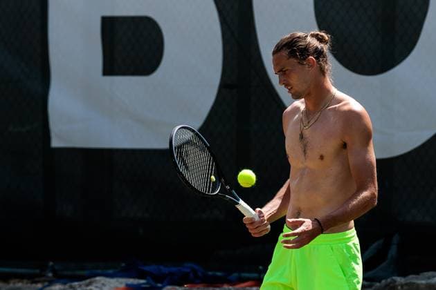 BOSS OPEN ATP250; 13.06.2025 Alexander Zverev (GER) beim Training, trainieren BOSS OPEN ATP250; Stuttgart, Tennisclub Weissenhof am 13.06.2025 Copyright: xBEAUTIFULxSPORTS Wunderlx