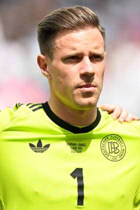 Stuttgart, MHP Arena, 08.06.25, GER, Herren, UEFA NATIONS LEAGUE FINALS 2025, Spiel um Platz 3, Deutschland-Frankreich Bild: Torwart Marc-Andre TER STEGEN (Deutschland) UEFA regulations prohibit any use of photographs as image sequences and or quasi-video. Baden-Wuerttemberg Deutschland