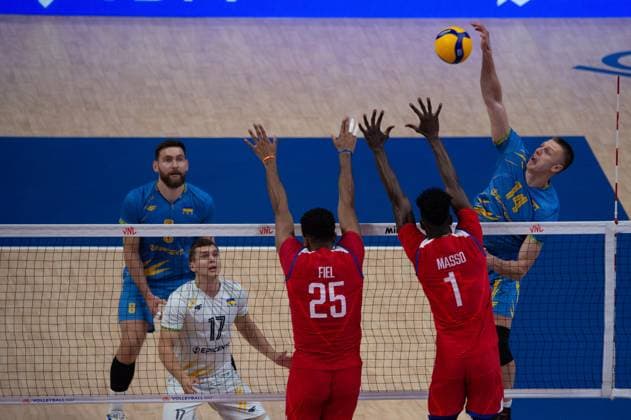 Ukraine vs Cuba RIO DE JANEIRO, RJ - 13.06.2025: UKRAINE VS CUBA - Fiel (CUB), Masso (CUB), Bisset (CUB), during a match valid for the Volleyball Nations League (VNL), held on June 13, 2025, at the Maracanazinho gymnasium, in Rio de Janeiro, RJ, Brazil. (Photo: Renato Assis Fotoarena) x2753705x RenatoxAssis