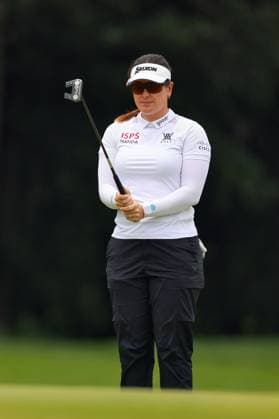 Meijer LPGA, Golf Damen Classic for Simply Give BELMONT, MICHIGAN - JUNE 13: Hannah Green of Perth, Australia lines up her putt on the 7th green during the second round of the Meijer LPGA Classic for Simply Give golf tournament at Blythefield Country Club in Belmont, MI, USA Friday, June 13, 2025. Belmont Michigan United States  Copyright: xAmyxLemusx originalFilename:lemus-meijerlp250613_nptNF.jpg