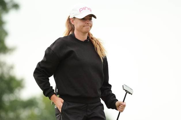 Meijer LPGA, Golf Damen Classic BELMONT, MICHIGAN-JUNE 13: Caley McGinty of England waits on the first green during the second round of the Meijer LPGA Classic for Simply Give golf tournament at Blythefield Country Club in Belmont, MI, USA Friday, June 13, 2025. Belmont Michigan United States  Copyright: xJorgexLemusx originalFilename:lemus-meijerlp250613_npReK.jpg