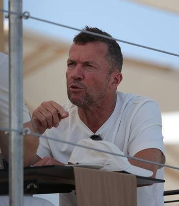 14.06.2025,Boss Open 2025, TC Weissenhof Stuttgart, ATP, Tennis Herren Tour 250 Tennis, im Bild: Lothar Mathaeus beim Fruehstuecktisch