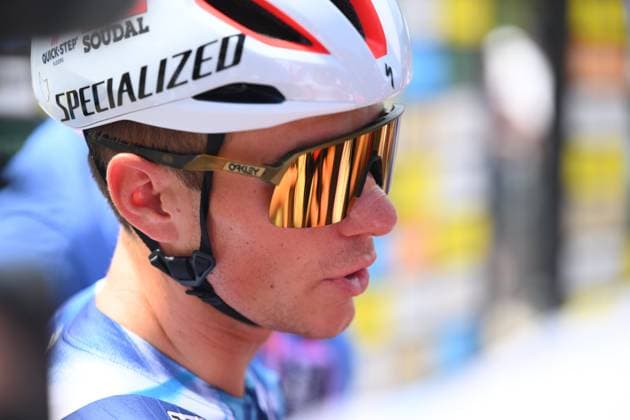 Criterium du Dauphine 2025 Stage 7 VALMEINIER 1800, FRANCE - JUNE 14 : Evenepoel Remco (BEL) of Soudal - Quick Step during stage 7 of the 77th edition of Criterium du Dauphine Libere an UCI World Tour 2.UWT cycling road race stage for Men Elite of 131.6 km with start in Grand-Aigueblanche and finish in Valmeinier 1800 on June 14, 2025 in Valmeinier 1800, France, 14 06 2025 ( Motordriver Kenny Verfaillie - Valmeinier 1800 France  Copyright: xVincentxKalutx