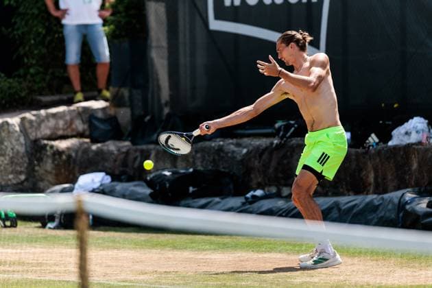 BOSS OPEN ATP250; 14.06.2025 Alexander Zverev (GER) im Training, trainiert BOSS OPEN ATP250; Stuttgart, Tennisclub Weissenhof am 14.06.2025 Copyright: xBEAUTIFULxSPORTS Wunderlx