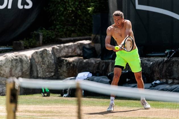 BOSS OPEN ATP250; 14.06.2025 Alexander Zverev (GER) im Training, trainiert BOSS OPEN ATP250; Stuttgart, Tennisclub Weissenhof am 14.06.2025 Copyright: xBEAUTIFULxSPORTS Wunderlx