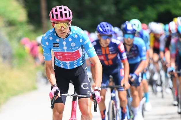 Criterium du Dauphine 2025 Stage 7 VALMEINIER 1800, FRANCE - JUNE 14 : Baudin Alex (FRA) of EF Education - Easypost during stage 7 of the 77th edition of Criterium du Dauphine Libere an UCI World Tour 2.UWT cycling road race stage for Men Elite of 131.6 km with start in Grand-Aigueblanche and finish in Valmeinier 1800 on June 14, 2025 in Valmeinier 1800, France, 14 06 2025 ( Motordriver Kenny Verfaillie - Valmeinier 1800 France  Copyright: xVincentxKalutx