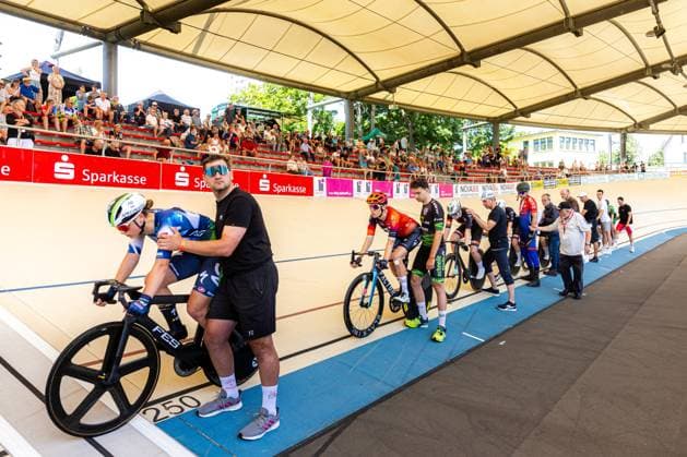 Erfurt , 140625 , Deutsche Meisterschaft Steher & Derny (Finale) im Bild: Derny Frauen Feature