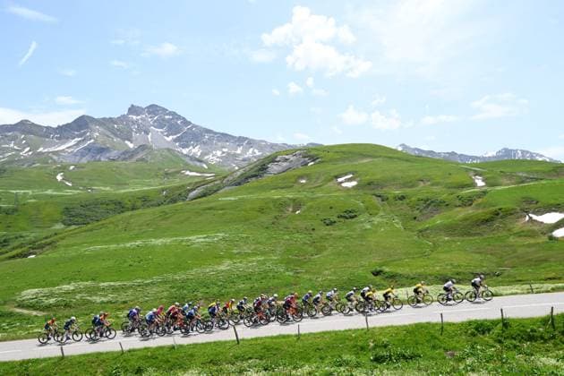 Criterium du Dauphine 2025 Stage 7 VALMEINIER 1800, FRANCE - JUNE 14 : Illustration picture during stage 7 of the 77th edition of Criterium du Dauphine Libere an UCI World Tour 2.UWT cycling road race stage for Men Elite of 131.6 km with start in Grand-Aigueblanche and finish in Valmeinier 1800 on June 14, 2025 in Valmeinier 1800, France, 14 06 2025 ( Motordriver Kenny Verfaillie - Valmeinier 1800 France  Copyright: xVincentxKalutx