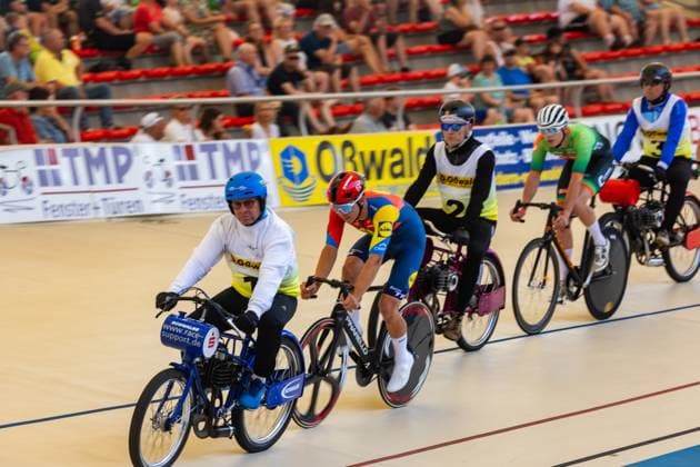 Erfurt , 140625 , Deutsche Meisterschaft Steher & Derny (Finale) im Bild: Derny Männer Tim Tom Teutenberg