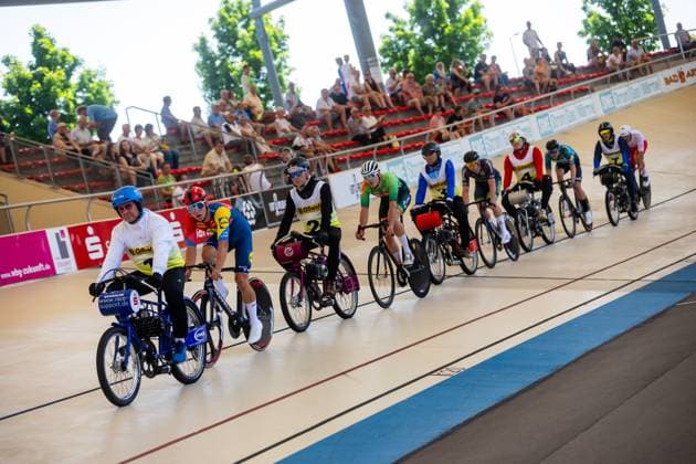 Erfurt , 140625 , Deutsche Meisterschaft Steher & Derny (Finale) im Bild: Derny Männer Tim Tom Teutenberg