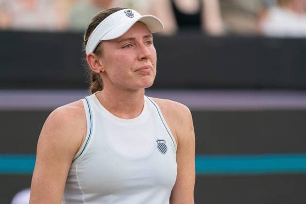 2025-06-14 2025 Libema Open Grass Court Championships Autotron ROSMALEN, NETHERLANDS - JUNE 14: Ekaterina Alexandrova of Russia during the 2025 Libema Open Grass Court Championships at Autotron on June 14, 2025 in Rosmalen, Netherlands. Rosmalen Autotron Netherlands Content not available for redistribution in The Netherlands directly or indirectly through any third parties. Copyright: xMarleenxFouchierx