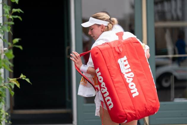 2025-06-14 2025 Libema Open Grass Court Championships Autotron ROSMALEN, NETHERLANDS - JUNE 14: Ekaterina Alexandrova of Russia during the 2025 Libema Open Grass Court Championships at Autotron on June 14, 2025 in Rosmalen, Netherlands. Rosmalen Autotron Netherlands Content not available for redistribution in The Netherlands directly or indirectly through any third parties. Copyright: xMarleenxFouchierx