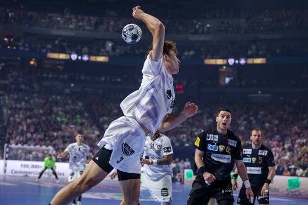 14.06.2025, Handball, Halbfinale TruckScout24 EHF FINAL4, LANXESS arena Köln, Füchse Berlin - HBC Nantes: Thibaud Briet (HBC Nantes FRA 03) Nordrhein-Westfalen Deutschland