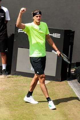 BOSS OPEN ATP250; 14.06.2025 Alexander Zverev (GER) jubelt im Match gegen Ben Shelton (USA) BOSS OPEN ATP250; Stuttgart, Tennisclub Weissenhof am 14.06.2025 Copyright: xBEAUTIFULxSPORTS Wunderlx