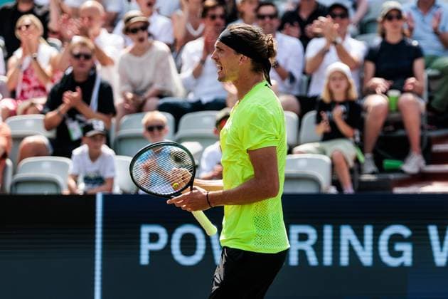 BOSS OPEN ATP250; 14.06.2025 Alexander Zverev (GER) jubelt im Match gegen Ben Shelton (USA) BOSS OPEN ATP250; Stuttgart, Tennisclub Weissenhof am 14.06.2025 Copyright: xBEAUTIFULxSPORTS Wunderlx