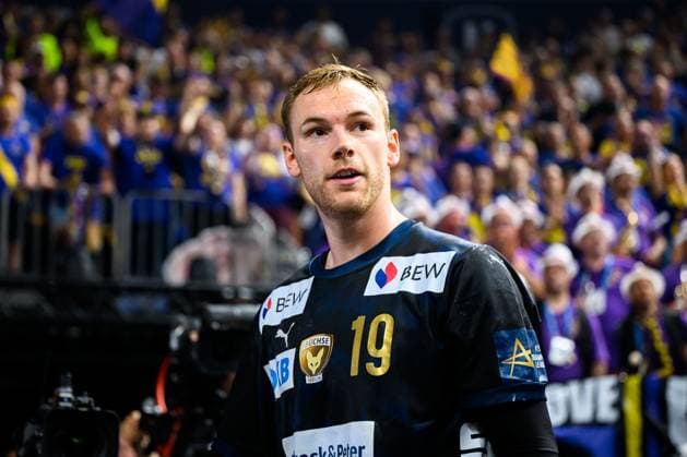 Koeln, Deutschland: Handball EHF CL Final 4 - Halbfinale - Fuechse Berlin - HBC Nantes Mathias Gidsel (Berlin) Koeln Lanxess Arena Nordrhein-Westfalen Deutschland
