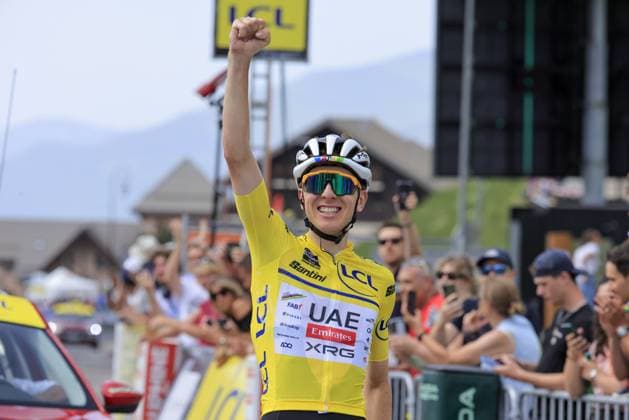 Tadej POGACAR, UAE Team Emirates - XRG, Winner stage, during Criterium du Dauphine - Grand-Aigueblanche, Valmeinier 1800 - 06 14 2025 - Stage 7 - 131,6 km - during Criterium du Dauphine 2025 - Stage 7, Street Cycling race in France, France, June 14 2025  Copyright: xStefanoxCavasino IPAxSportx xipa-agency.netx xx IPA_59038689 IPA_Agency_IPA59038689