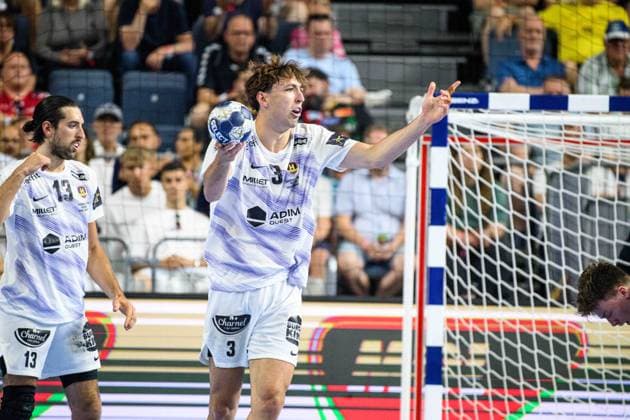 COLOGNE, GERMANY - 14 JUNE, 2025: Thibaud Briet - The match of TruckScout24 EHF FINAL4 Fuchse Berlin vs HBC Nantes at Lanxess Arena.  Copyright: xVITALIIxKLIUIEVx