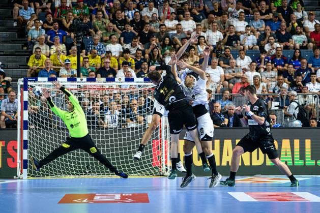 COLOGNE, GERMANY - 14 JUNE, 2025: - The match of TruckScout24 EHF FINAL4 Fuchse Berlin vs HBC Nantes at Lanxess Arena.  Copyright: xVITALIIxKLIUIEVx