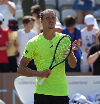14.06.2025,Boss Open 2025, TC Weissenhof Stuttgart, ATP, Tennis Herren Tour 250 Tennis, im Bild: Alexander Zverev (GER) siegt vs Ben Shelton (USA)