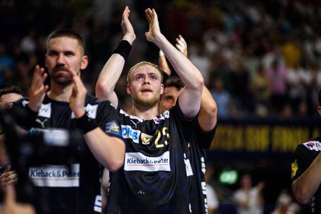 COLOGNE, GERMANY - 14 JUNE, 2025: Matthes Langhoff - The match of TruckScout24 EHF FINAL4 Fuchse Berlin vs HBC Nantes at Lanxess Arena.  Copyright: xVITALIIxKLIUIEVx