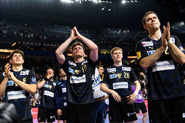 COLOGNE, GERMANY - 14 JUNE, 2025: Leo Prantner, Felix Mart - The match of TruckScout24 EHF FINAL4 Fuchse Berlin vs HBC Nantes at Lanxess Arena.  Copyright: xVITALIIxKLIUIEVx