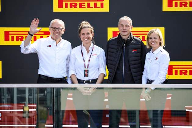 AUTO - F1 ACADEMY 2025 - MONTREAL DOMENICALI Stefano (ita), Chairman and CEO Formula One Group FOG, portrait WOLFF Susie, Managing Director of the F1 Academy, portrait during the 4th round of the 2025 F1 Academy Championship from June 14 to 16, 2025 on the Circuit Gilles Villeneuve, in MontrÃ al, Canada - MontrÃ alCanada  Copyright: xXavixBonillax