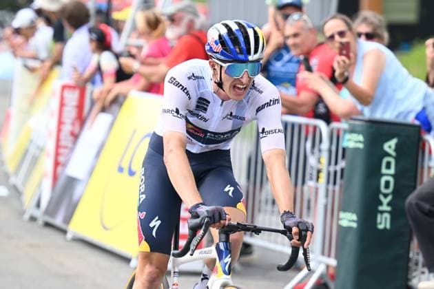 14-06-2025 Criterium Du Dauphine Libere; Tappa 07 Grand Algueblanche - Valmeinier 1800; 2025, Red Bull - Bora Hansgrohe; Lipowitz, Florian; Valmeinier 1800; 