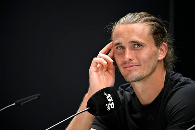 PK Pressekonferenz Alexander Zverev (GER) Portrait Gestik Geste Tennis Herren BOSS Open ATP, Tennis Herren 250 Stuttgart 2025 Weissenhof BOSS Open ATP 250 Stuttgart 2025