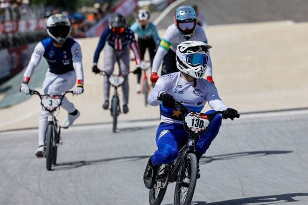 COUPE DU MONDE DE BMX 2025 MANCHE 1 PHOTOPQR LE DAUPHINE Christophe AGOSTINIS ; Sarrians ; 14 06 2025 ; Sarrians le 14 juin 2025. Coupe du Monde de BMX 2025. Manche 1. Finales et podiums. Elite Arthur Pilar vainqueur devant Isaac Kenedy et Sylvain André.. Arthur Pilard et Sylvain AndréPhoto Christophe Agostinis Le Dauphiné Libéré BMX WORLD CUP EVENT IN SARRIANS FRANCE JUNE 14TH 2025 Sarrians Vaucluse Provence-Alpes-Côte d Azur France  Copyright: xPHOTOPQR LExDAUPHINE MAXPPPxChristophexAGOSTINISx 20250614JDL0827 20250614JDL0827