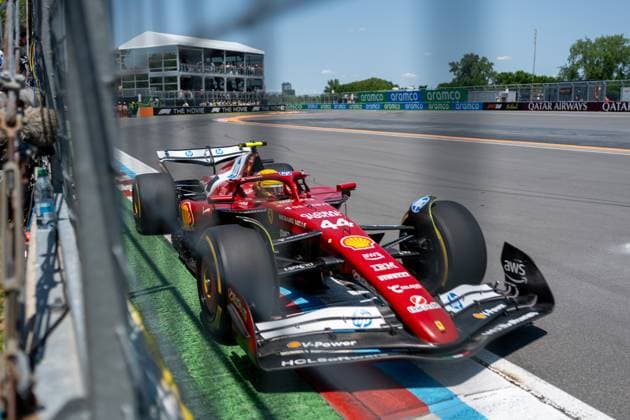 Lewis Hamilton (Scuderia Ferrari HP F1 Team, Großbritannien, 44) im SF-25, CAN, Formel 1 Weltmeisterschaft, Grand Prix von Kanada, Circuit Gilles Villeneuve, Freies Training 3, Saison 2025, 14.06.2025 CAN, Formel 1 Weltmeisterschaft, Grand Prix von Kanada, Circuit Gilles Villeneuve, Freies Training 3, Saison 2025, 14.06.2025 Montreal Copyright: xEibner-Pressefoto MarcelxFischerx EP_MFI