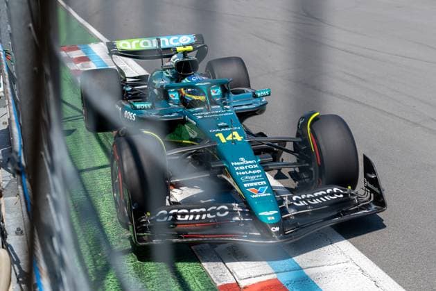 Fernando Alonso (Aston Martin Aramco Formula One Team, Spanien, 14) im AMR25, CAN, Formel 1 Weltmeisterschaft, Grand Prix von Kanada, Circuit Gilles Villeneuve, Freies Training 3, Saison 2025, 14.06.2025 CAN, Formel 1 Weltmeisterschaft, Grand Prix von Kanada, Circuit Gilles Villeneuve, Freies Training 3, Saison 2025, 14.06.2025 Montreal Copyright: xEibner-Pressefoto MarcelxFischerx EP_MFI