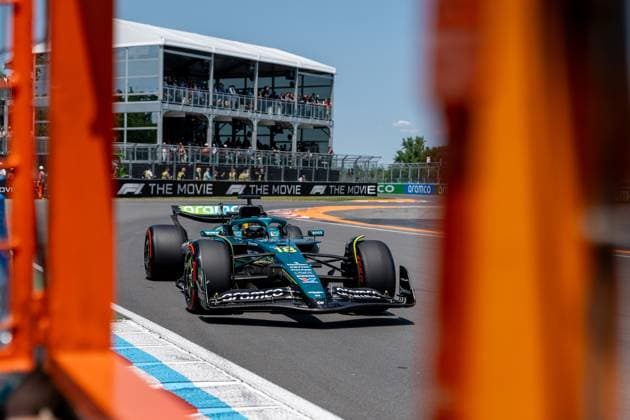 Lance Stroll (Aston Martin Aramco Formula One Team, Kanada, 18) im AMR25, CAN, Formel 1 Weltmeisterschaft, Grand Prix von Kanada, Circuit Gilles Villeneuve, Freies Training 3, Saison 2025, 14.06.2025 CAN, Formel 1 Weltmeisterschaft, Grand Prix von Kanada, Circuit Gilles Villeneuve, Freies Training 3, Saison 2025, 14.06.2025 Montreal Copyright: xEibner-Pressefoto MarcelxFischerx EP_MFI