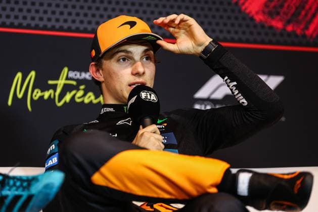F1 - CANADIAN GRAND PRIX 2025 PIASTRI Oscar (aus), McLaren F1 Team MCL39, portrait press conference, PK, Pressekonferenz during the Formula 1 Pirelli Grand Prix du Canada 2025, 10th round of the 2025 FIA Formula One World Championship, WM, Weltmeisterschaft from June 14 to 16, 2025 on the Circuit Gilles Villeneuve, in Montrà al, Canada - Montrà alCanada Copyright: xEricxAlonsox