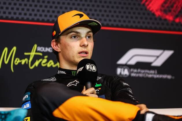 F1 - CANADIAN GRAND PRIX 2025 PIASTRI Oscar (aus), McLaren F1 Team MCL39, portrait press conference, PK, Pressekonferenz during the Formula 1 Pirelli Grand Prix du Canada 2025, 10th round of the 2025 FIA Formula One World Championship, WM, Weltmeisterschaft from June 14 to 16, 2025 on the Circuit Gilles Villeneuve, in Montrà al, Canada - Montrà alCanada Copyright: xEricxAlonsox