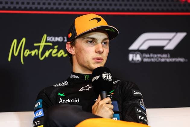 F1 - CANADIAN GRAND PRIX 2025 PIASTRI Oscar (aus), McLaren F1 Team MCL39, portrait press conference, PK, Pressekonferenz during the Formula 1 Pirelli Grand Prix du Canada 2025, 10th round of the 2025 FIA Formula One World Championship, WM, Weltmeisterschaft from June 14 to 16, 2025 on the Circuit Gilles Villeneuve, in Montrà al, Canada - Montrà alCanada Copyright: xEricxAlonsox